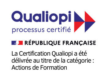 2024 Logo Qualiopi avec sa mention obligatoire PEI Conseil Bruz Rennes